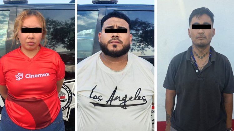 Detienen a tres jóvenes con diversas dosis de droga en Monterrey