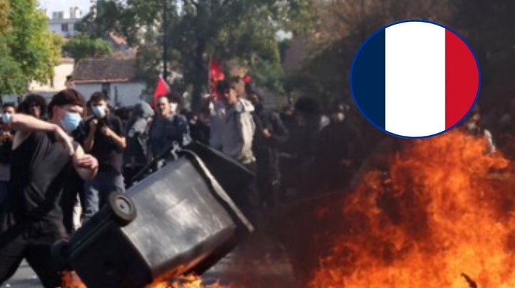 Detienen a dos menores durante protestas estudiantiles en Francia