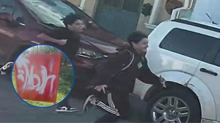 Siguen vandalizando plaza en Jardines de las Mitras en Monterrey