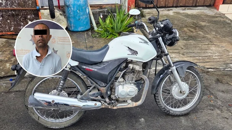 Detienen a hombre tras robar motocicleta en Guadalupe