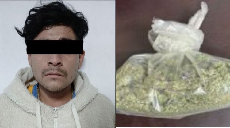 Detienen a hombre armado y con droga en Santa Catarina 