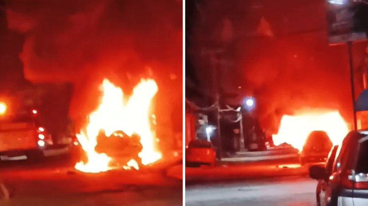 Investigan quema de vehículo en centro de Montemorelos