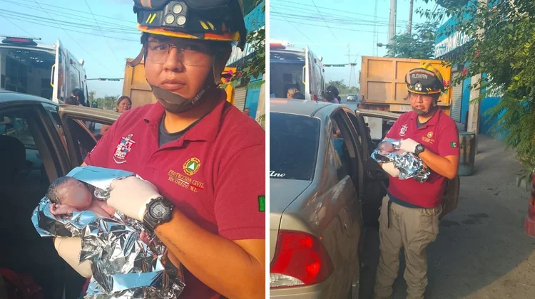 Nace bebé a bordo de un vehículo en Escobedo 
