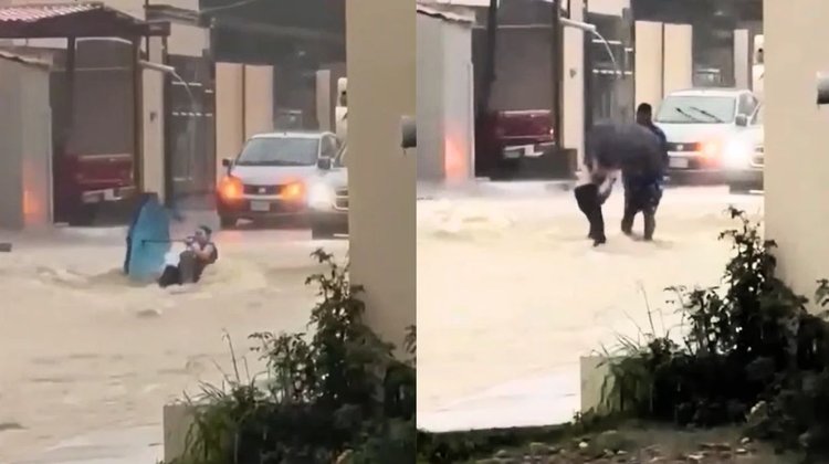 Rescatan a mujer arrastrada por la corriente en Allende