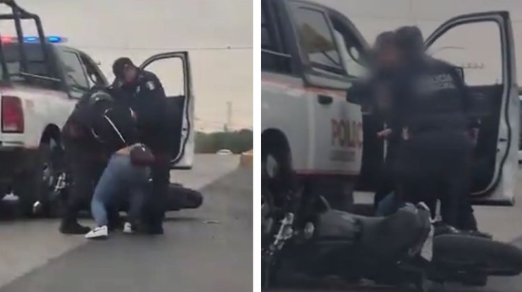 Detiene Policía de Guadalupe a motociclista agresiva e intoxicada