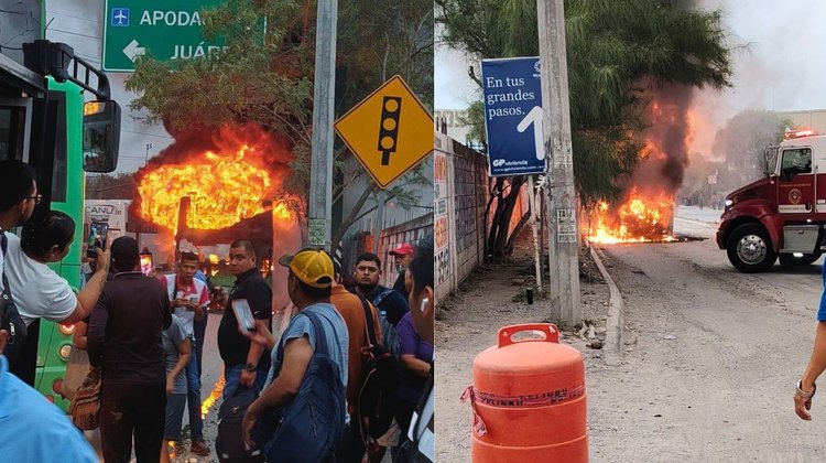 Se consume en llamas camión de Ruta 527 en Apodaca