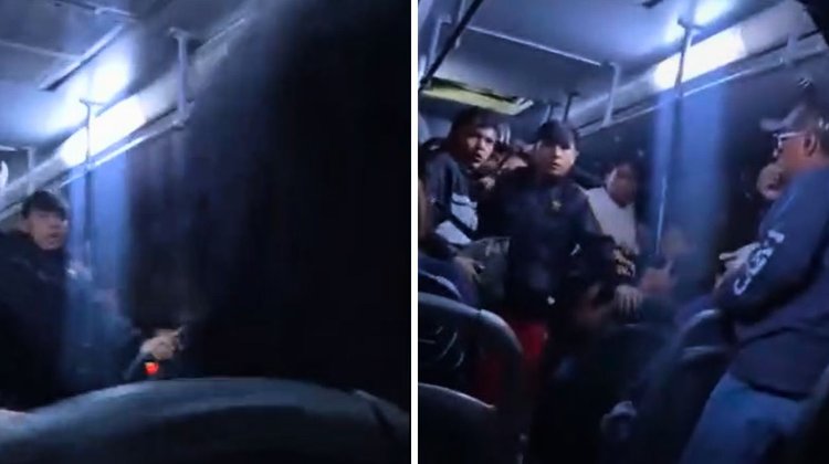 Pasajero amenaza a otro con un hacha abordo de la ruta 96