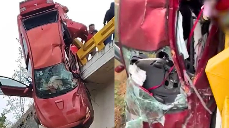 Impactante rescate de niña de vehículo tras accidente en Puebla