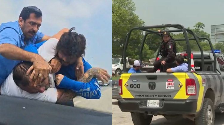 Conductores arman riña sobre la Carretera Nacional