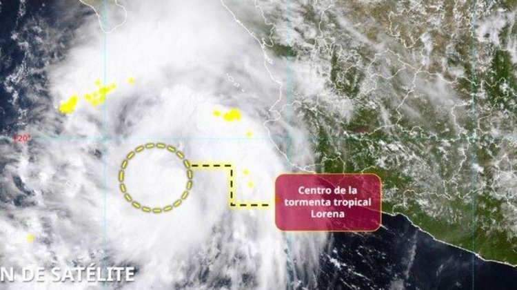 Tormenta tropical Lorena se forma frente a las costas de Colima