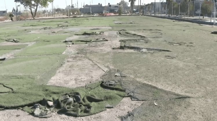 Piden restaurar cancha de Fútbol 7 en colonia Saltillo 2000