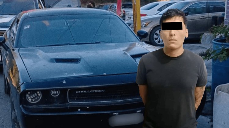 Capturan a hombre armado al conducir un auto robado por Guadalupe