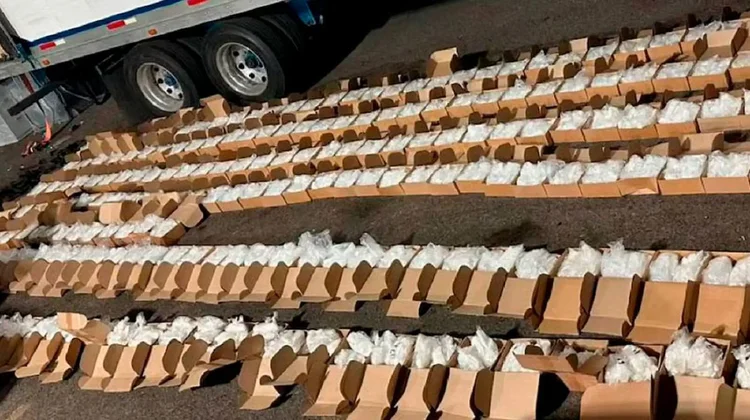 Decomisan metanfetamina de un tractocamión en Baja California Sur