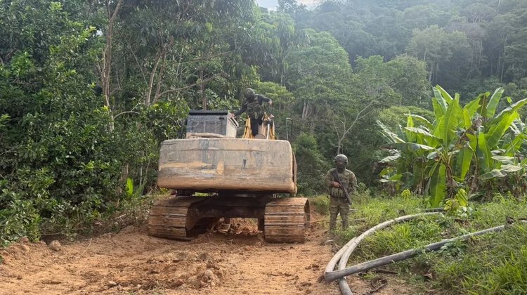 Desmantelan red de minería ilegal en la región de Napo, Ecuador