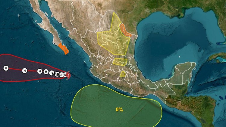 Alcanza huracán Rachel categoría 3 al sur de Baja California Sur