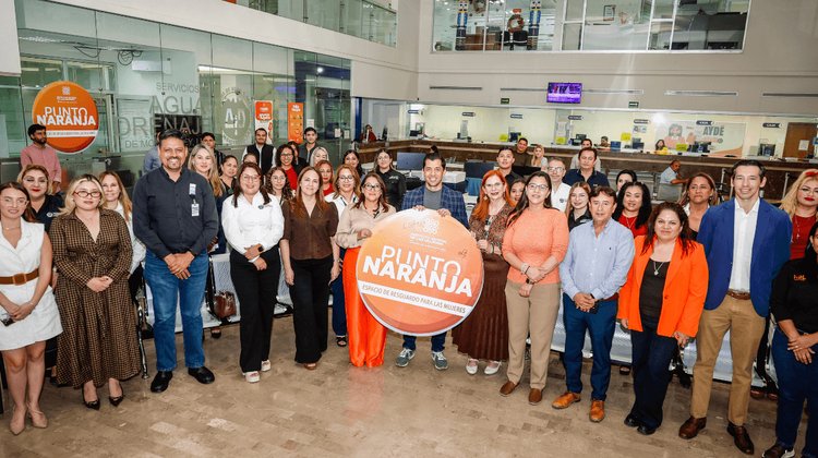 Agua y Drenaje se convierte en 'Punto Naranja' para mujeres