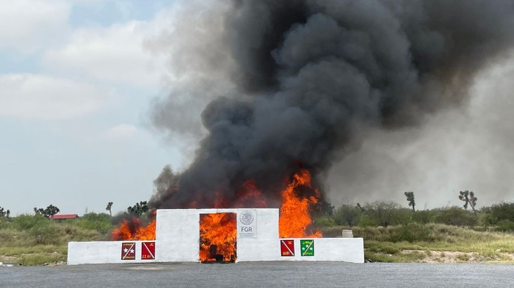 Destruyen en Nuevo León cuatro toneladas de droga asegurada