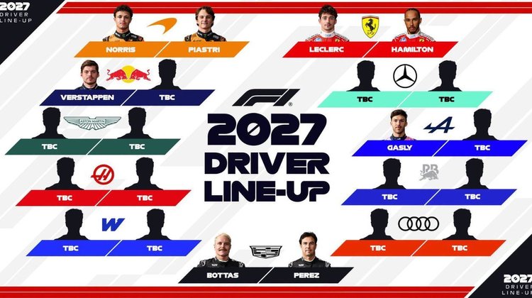 Solo tres equipos definen pilotos para la F1 en 2027