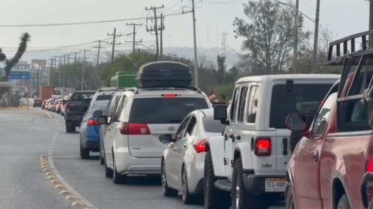 Reportan tráfico lento en Carretera Nacional hacia Tamaulipas