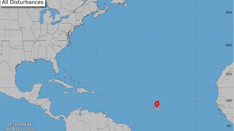 Tormenta tropical Dolly toma fuerza en el Atlántico
