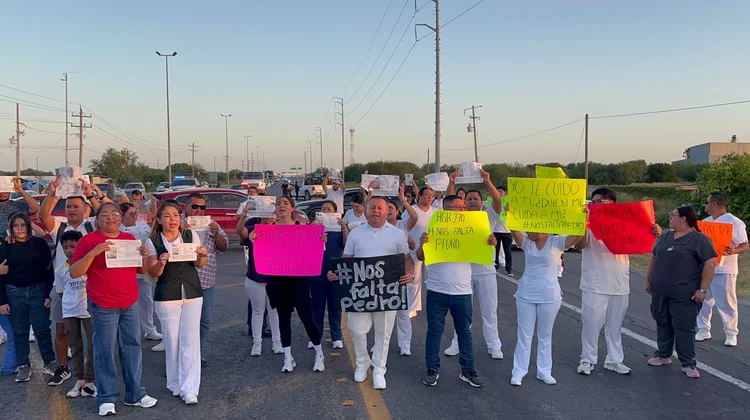 Protestan por desaparición de enfermero del IMSS en Reynosa