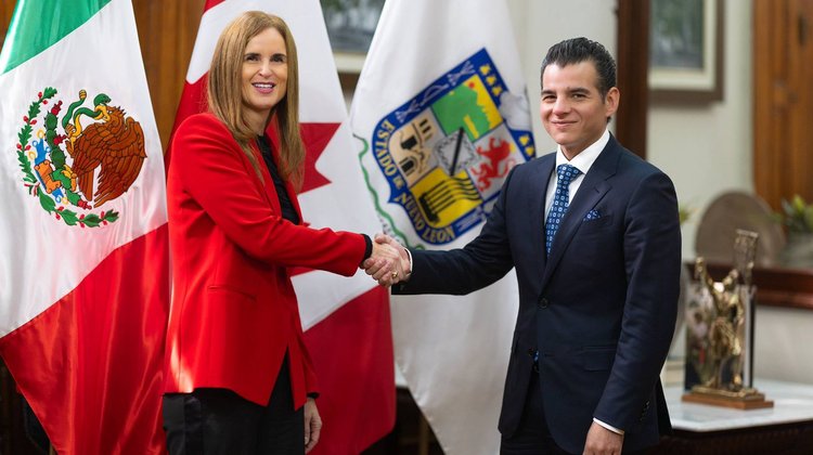 Recibe Miguel Flores a cónsul de Canadá para fortalecer relación