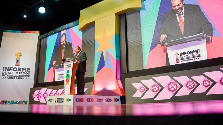 Tomás Gutiérrez rinde su primer informe en Ramos Arizpe