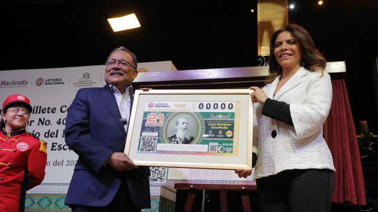 Honra a Mariano Escobedo con billete de lotería 