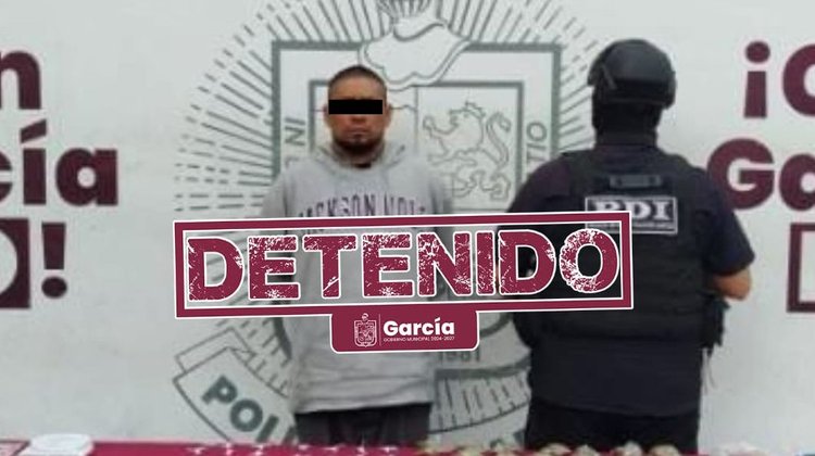 Detienen en García a presunto implicado en robo a comercios