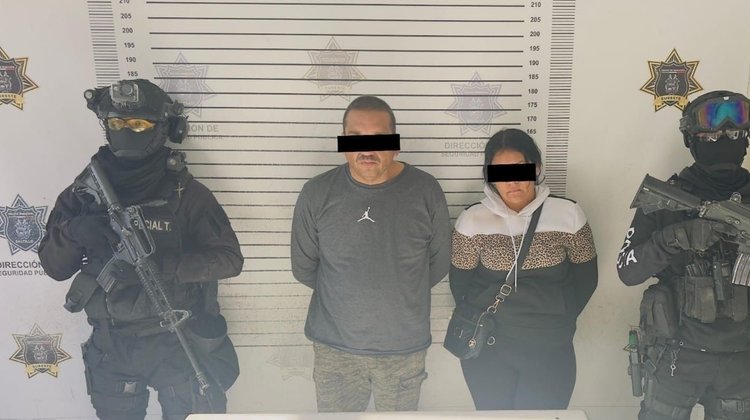 Detienen a pareja implicada en extorsión y robo tras persecución