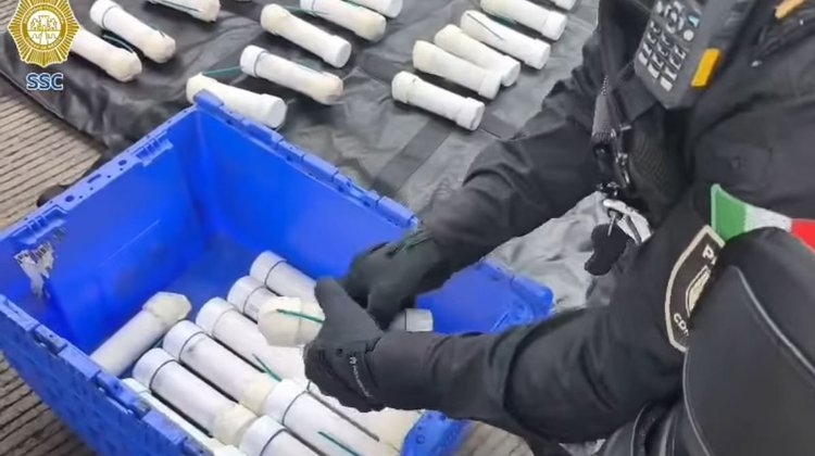 Decomisan 59 artefactos explosivos dentro de transporte público