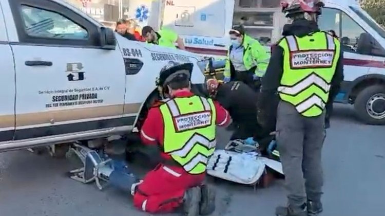 Atropella camioneta de seguridad privada a adulta mayor 