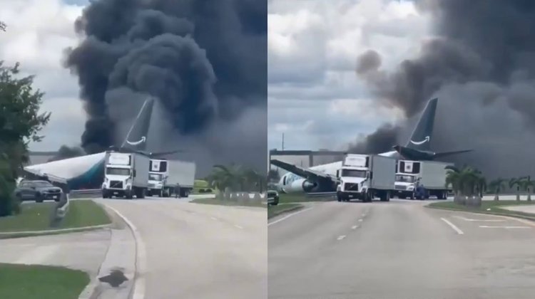 Avión de carga se estrella al aterrizar en Aeropuerto de Miami