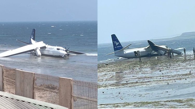 Se estrella avión con 55 personas en Somalia y todos sobreviven