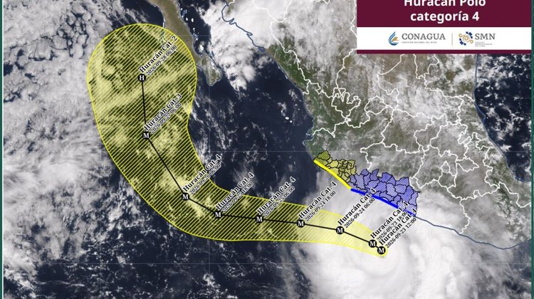 Aunque pierde fuerza, Polo mantiene alerta a Baja California Sur