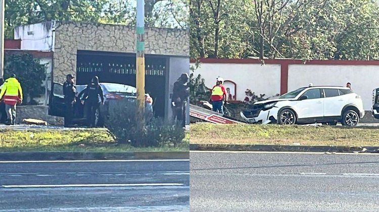 Choque entre vehículos en Carretera Nacional deja lesionados