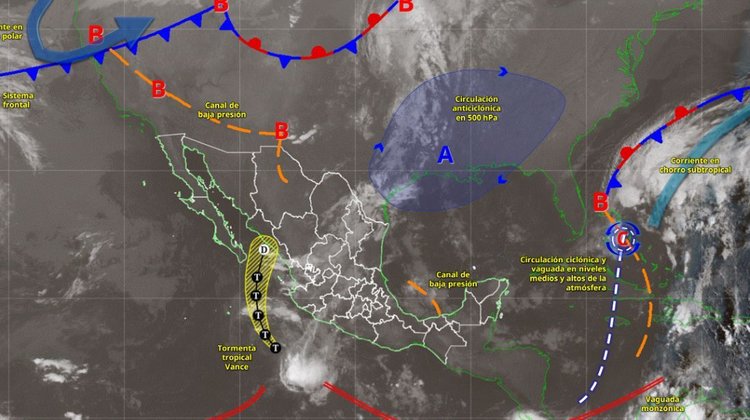 Se debilita gradualmente tormenta tropical Vance