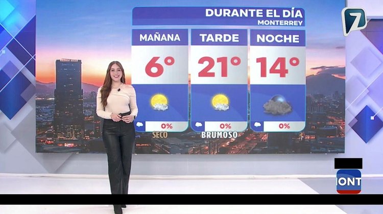 Clima en Monterrey lunes 19 de enero - Máxima de 21 grados