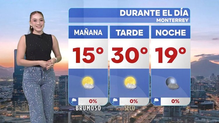 Clima en Monterrey viernes 2 de enero - Seco con 30 grados