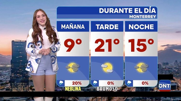 Clima en Monterrey 2 de febrero - Máxima de 21 grados