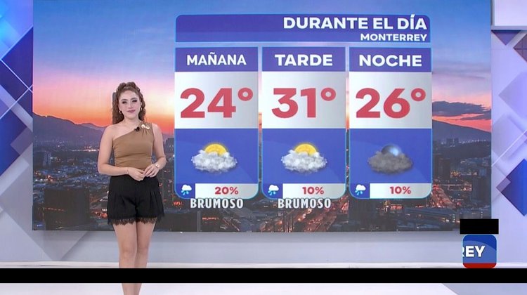 Clima en Monterrey jueves 30 de abril - Parcialmente soleado