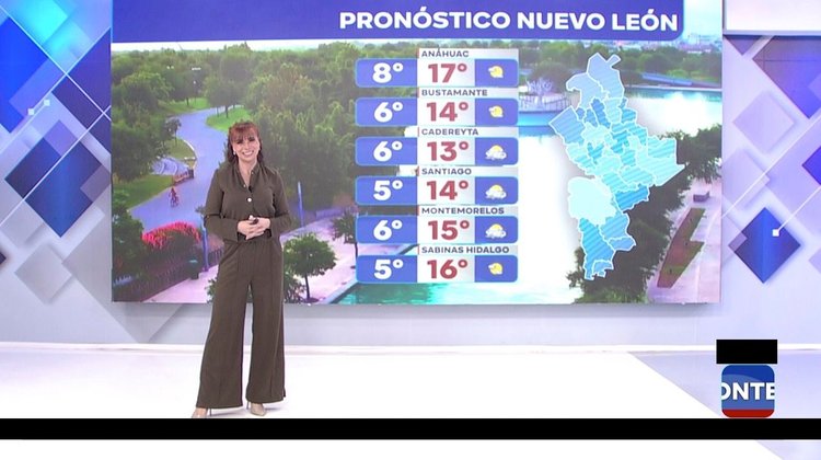 Ambiente frío con poca nubosidad en Monterrey