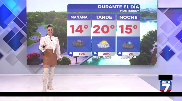 Ambiente templado con cielo parcialmente nublado en Monterrey