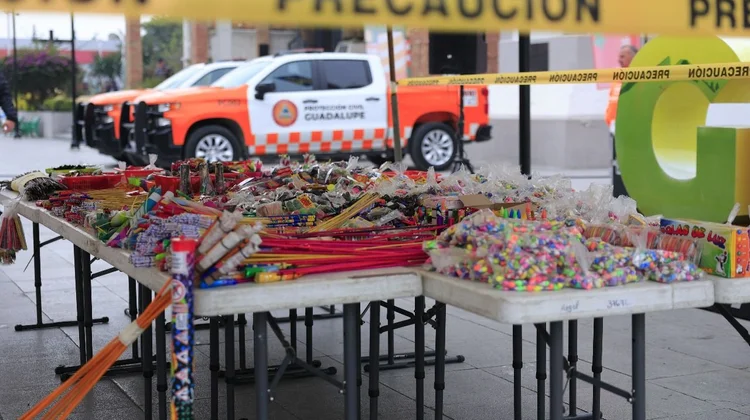 Decomisa Guadalupe 300 kilos de pirotecnia tras denuncias