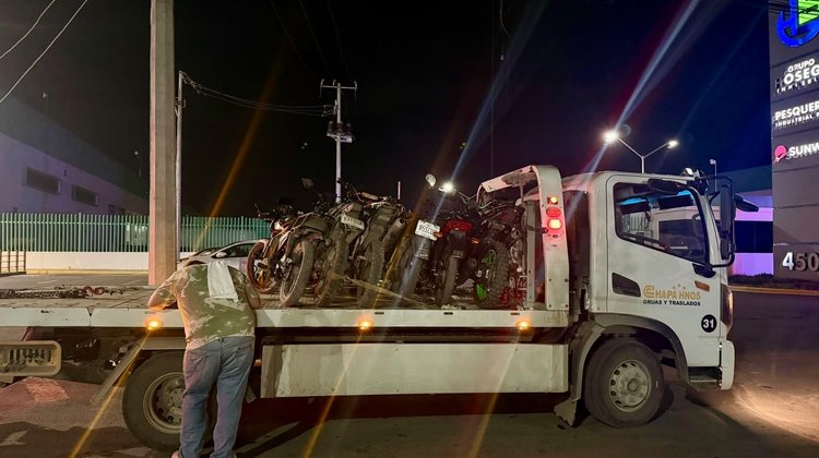 Inspeccionan motocicletas y remiten seis unidades en Pesquería