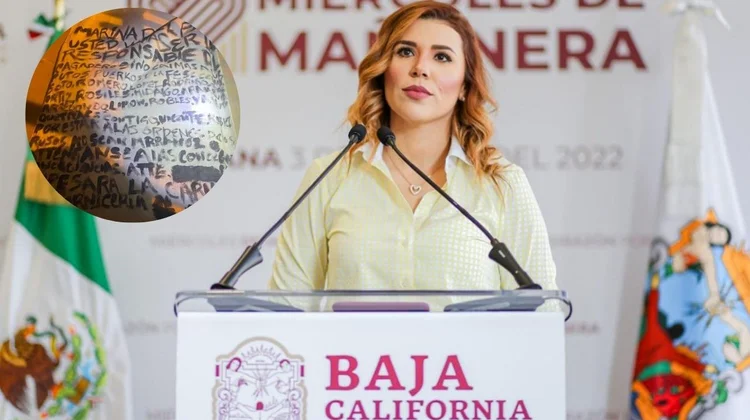  Dejan narcomanta dirigida a gobernadora de Baja California