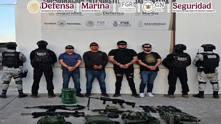 Capturan fuerzas federales a célula delictiva en Culiacán