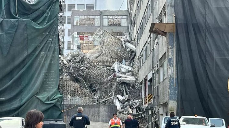 Colapsa edificio en demolición en la alcaldía Cuauhtémoc 