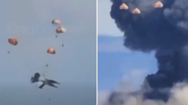 Chocan aviones militares durante show en base aérea en Idaho