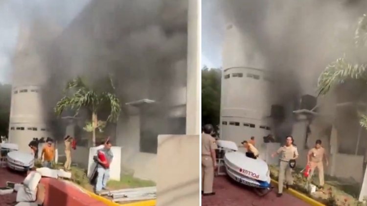 Registran incendio en dormitorios de Escuela Náutica de Veracruz